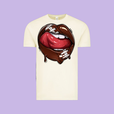 Vintage Tee sports lips american football