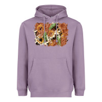 Lavender horseshoe cowhide cactus background Heavyweight Hoodie - AdoDesignShop