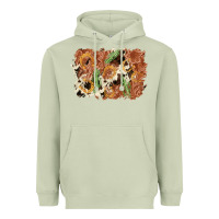 Matcha horseshoe cowhide cactus background Heavyweight Hoodie - AdoDesignShop