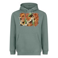 Sage horseshoe cowhide cactus background Heavyweight Hoodie - AdoDesignShop