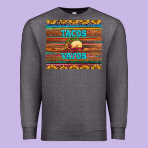 Tacos Before Vatos Premium Sweatshirt Designed By Barkaloodesign
