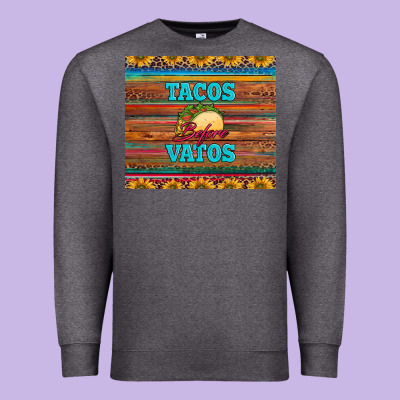 Tacos Before Vatos Premium Sweatshirt Designed By Barkaloodesign