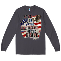 Smoke Home of the free because of the brave 4th of july Long Sleeve Tee - CowGirlArtShop