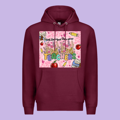 Teachers Teach Them Love Them Grow Premium Hoodie Designed By Maliassmallbusiness