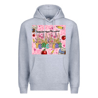 Heather Grey teachers teach them love them grow Premium Hoodie - MaliasSmallBusiness