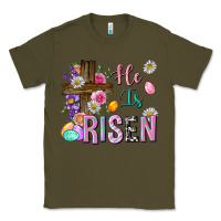 Army Green he is risen easter Classic Tee - Neo Western