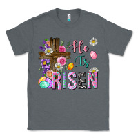 Charcoal Heather he is risen easter Classic Tee - Neo Western