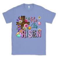 Colony Blue he is risen easter Classic Tee - Neo Western