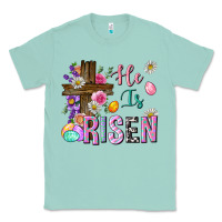 Seafoam he is risen easter Classic Tee - Neo Western