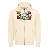 Sandshell coffee tools coffee cups Zipper Hoodie - AdoDesignShop