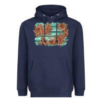 Navy wood leather background Heavyweight Hoodie - AdoDesignShop