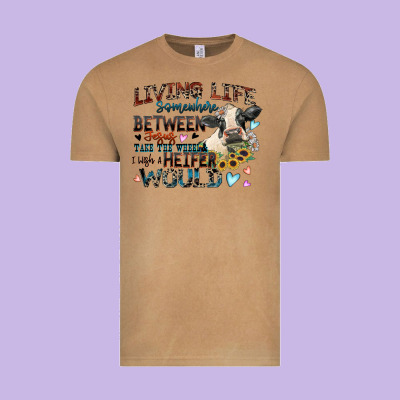 Living Life Somewhere Between Jesus Take The Wheel Vintage Tee Designed By Zillion Design Studio