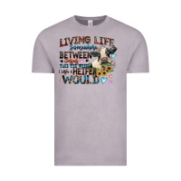 Vintage Zinc living life somewhere between jesus take the wheel Vintage Tee - Zillion Design Studio