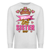 Oatmeal Heather world's best sister ever Premium Sweatshirt - Jasminsmagicworld