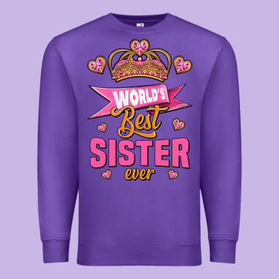 World's Best Sister Ever Premium Sweatshirt Designed By Jasminsmagicworld