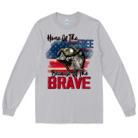 Moon Dust Home of the free because of the brave 4th of july Long Sleeve Tee - CowGirlArtShop
