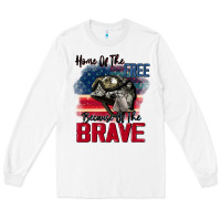 Home Of The Free Because Of The Brave 4th Of July Long Sleeve Tee | Teevron