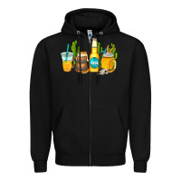 Black beer coffee cups Zipper Hoodie - AdoDesignShop