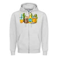 Dove Grey beer coffee cups Zipper Hoodie - AdoDesignShop