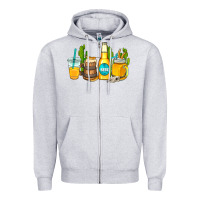 Heather Grey beer coffee cups Zipper Hoodie - AdoDesignShop