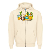 Sandshell beer coffee cups Zipper Hoodie - AdoDesignShop