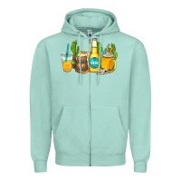 Seafoam beer coffee cups Zipper Hoodie - AdoDesignShop