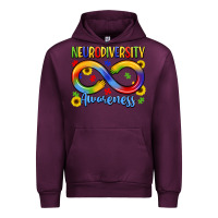 Mauve Wine neurodiversity awareness Urban Hoodie - LillyAllenDesigns