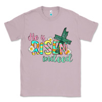 Lilac He is risen indeed Easter Classic Tee - CowGirlArtShop
