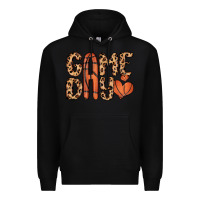 Black game day basketball Premium Hoodie - MaliasSmallBusiness