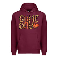 Burgundy game day basketball Premium Hoodie - MaliasSmallBusiness