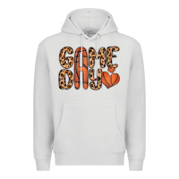 Dove Grey game day basketball Premium Hoodie - MaliasSmallBusiness