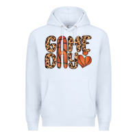White game day basketball Premium Hoodie - MaliasSmallBusiness