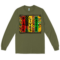 Army Green black lives matter tumbler Long Sleeve Tee - HRA Design Shop