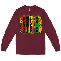 Burgundy black lives matter tumbler Long Sleeve Tee - HRA Design Shop