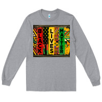 Heather Grey black lives matter tumbler Long Sleeve Tee - HRA Design Shop
