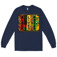 Navy black lives matter tumbler Long Sleeve Tee - HRA Design Shop