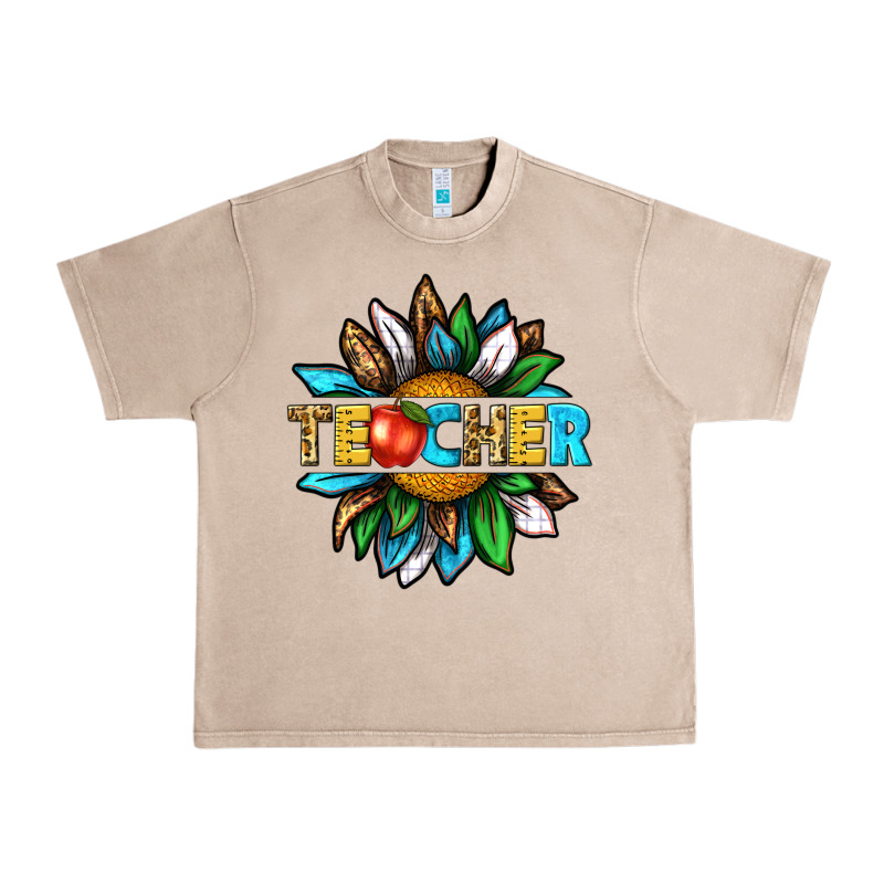 Teacher Sunflower Tbw Urban Heavy Tee by texasbilliewilder | Teevron