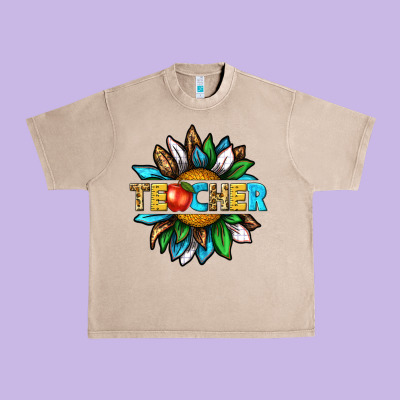 Urban Heavy Tee teacher sunflower tbw
