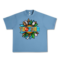 Pebble Blue teacher sunflower tbw Urban Heavy Tee - texasbilliewilder