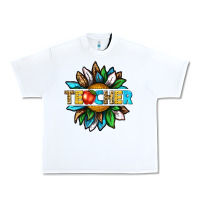White teacher sunflower tbw Urban Heavy Tee - texasbilliewilder