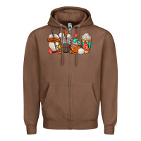 Chestnut volleyball coffee cups Zipper Hoodie - AdoDesignShop