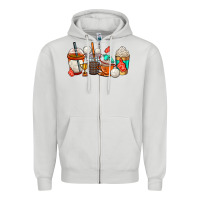 Dove Grey volleyball coffee cups Zipper Hoodie - AdoDesignShop