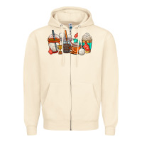 Sandshell volleyball coffee cups Zipper Hoodie - AdoDesignShop
