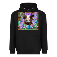 Black easter cow eggs flowers daisys Heavyweight Hoodie - Artiststas