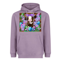 Easter Cow Eggs Flowers Daisys Heavyweight Hoodie | Teevron