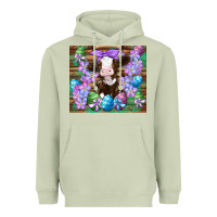 Matcha easter cow eggs flowers daisys Heavyweight Hoodie - Artiststas