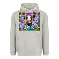Moon Dust easter cow eggs flowers daisys Heavyweight Hoodie - Artiststas