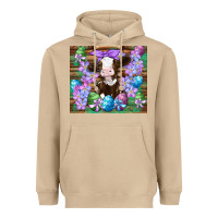 Mushroom easter cow eggs flowers daisys Heavyweight Hoodie - Artiststas