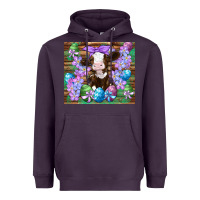 Plum easter cow eggs flowers daisys Heavyweight Hoodie - Artiststas