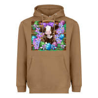 Toasted Coconut easter cow eggs flowers daisys Heavyweight Hoodie - Artiststas